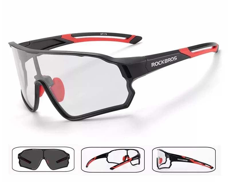 Gafas de Ciclismo Rockbros con Lente Fotocromática y Clip para Lentes